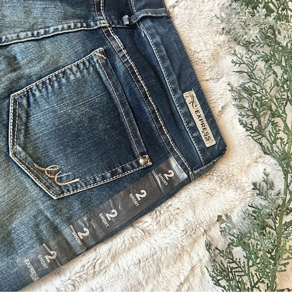 Express y2k boot stella regular fit low rise blue jeans - Picture 4 of 5